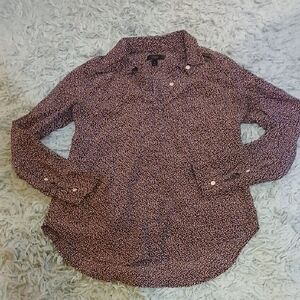 J. Crew Women's 100% Silk Black Button Down Shirt